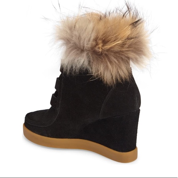 CECELIA*Holly Booties Genuine FOX FUR*US 6.5 $245 - Picture 5 of 8